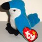 McDonald's 1999 Ty Teenie Beanie Babies Rocket the Blue Jay Happy Meal Toy Damaged Swing Tag Loose