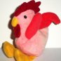 McDonald's 1999 Ty Teenie Beanie Babies Strut the Rooster Happy Meal Toy No Swing Tag Loose Used