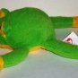 McDonald's 1999 Ty Teenie Beanie Babies Smoochy the Frog Happy Meal Toy No Swing Tag Loose Used