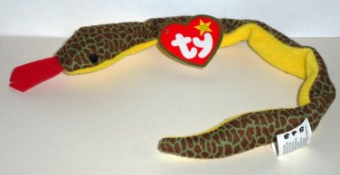 McDonald's 2000 Ty Teenie Beanie Babies Slither the Snake Happy Meal Toy Creased Swing Tag Loose