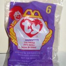 McDonald's 1998 Ty Teenie Beanie Babies Happy the Hippo Happy Meal Toy in Original Packaging