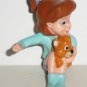Burger King 1996 Disney Oliver & Company Jenny and Oliver PVC Figure Only Loose Used