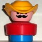 Fisher-Price Chunky Little People Farmer Jed Figure 1990's Damaged Loose Used