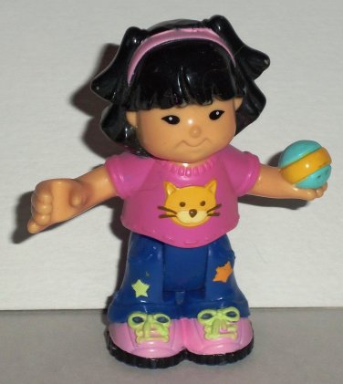 Fisher-Price Little People Sonya Lee with Ball Poseable Figure Loose Used