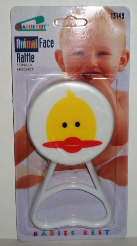 Babies Best #13149 Animal Face Rattle Duck Factory Sealed