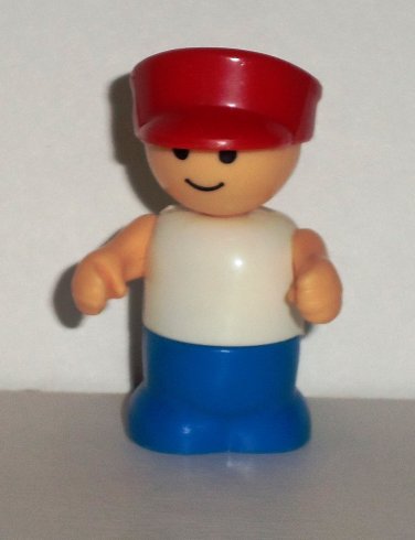 Vintage Li'l Playmates Man with White Shirt Red Hat Figure Loose Used