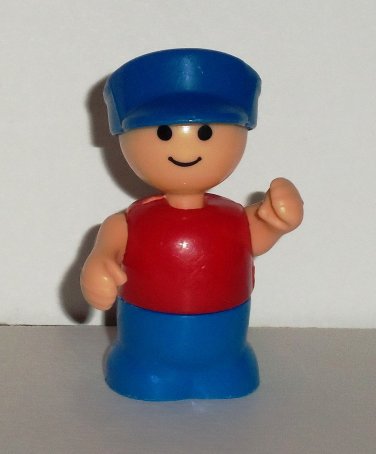 Vintage Li'l Playmates Man with Red Shirt Blue Hat Figure Loose Used