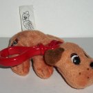 Pound Puppies Mini Light Brown Dog with Backpack Clip Plush Toy Loose Used