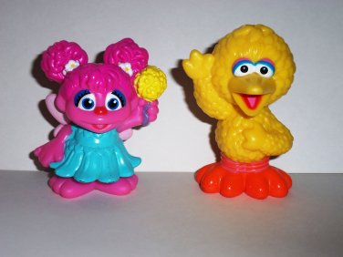 Playskool Sesame Street Abby Cadabby and Big Bird Figures from 2-Pack Loose Used