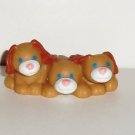 Fisher-Price 1993 Dream Doll House Three Brown Puppies Figure Loose Used
