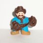 Lincoln Logs Cowboy in Blue Outfit with Rope PVC Figure Loose Used