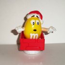 M&M's 2007 Christmas Yellow Bobble Head Plastic Figure Loose Used