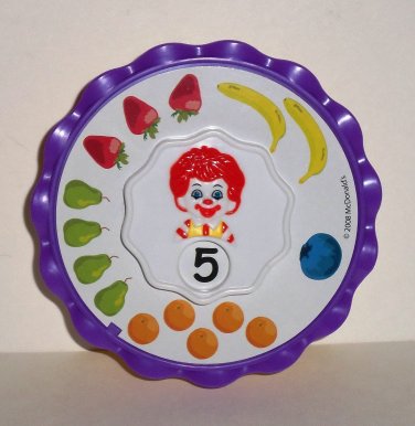 McDonald's 2008 Baby Ronald Counting Wheel U3 Happy Meal Toy Loose Used