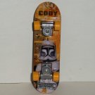 Mcdonald's 2010 Star Wars Clone Wars Commander Cody Mini Skateboard  Happy Meal Toy Loose Used