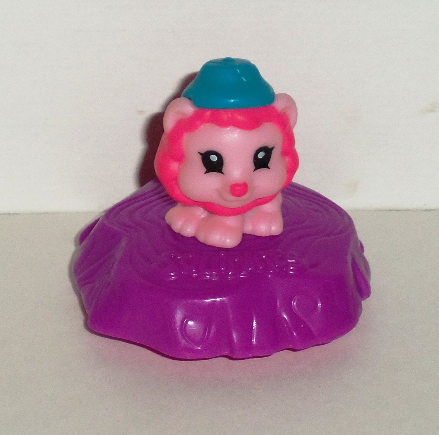 McDonald's 2012 Squinkies Lion Pink on Purple Base Figure Only Happy ...