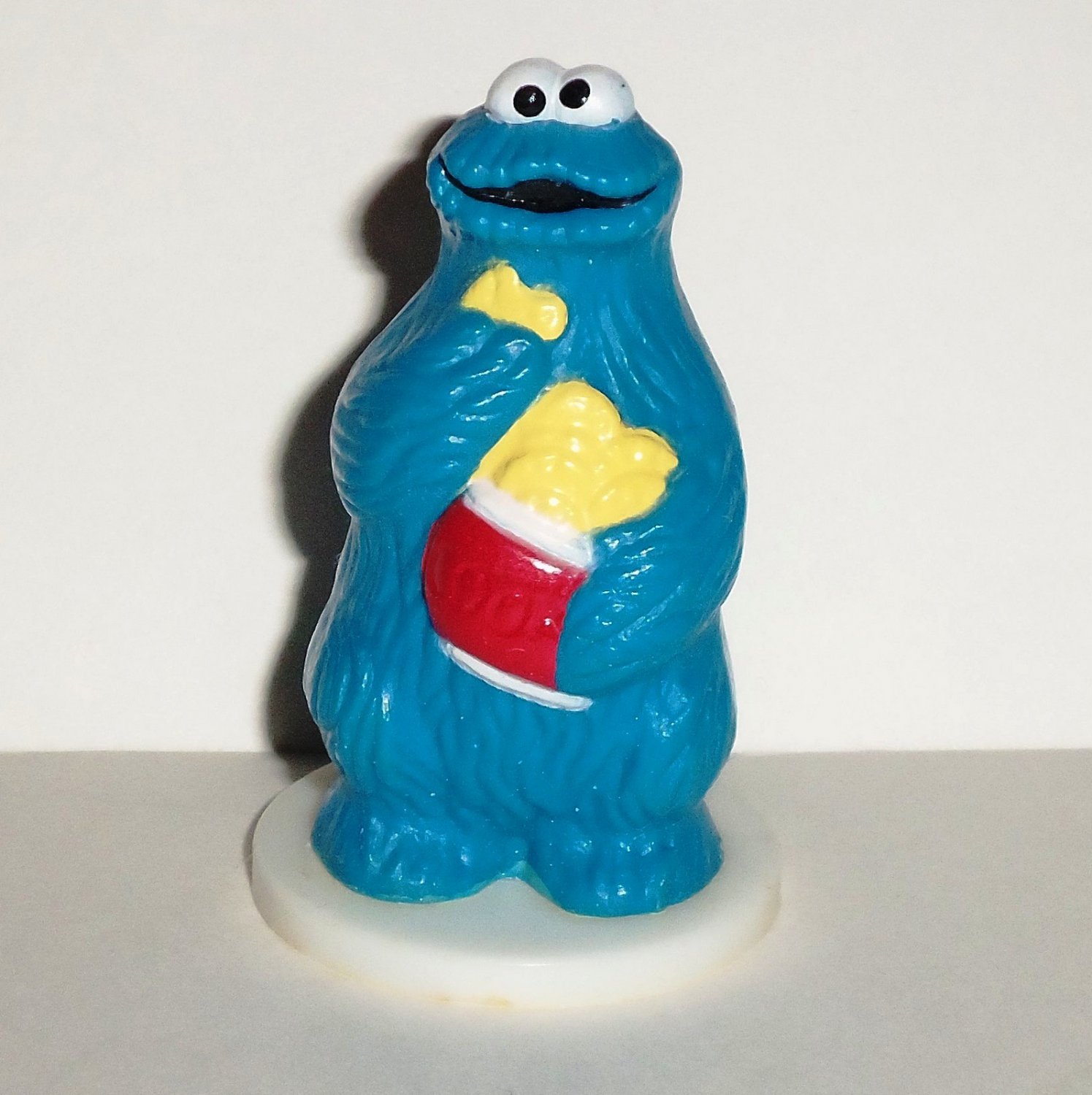 Sesame Street Cookie Monster With Cookie Jar Plastic Figure Cake Topper