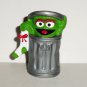 Sesame Street Oscar the Grouch with Christmas Stocking Plastic Cake Topper Wilton Muppets Loose Used