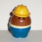 Little Tikes Toddle Tots Black Construction Worker Figure Loose Used