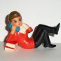 Wilton Teenage Girl Talking On Telephone Cake Topper Figure Loose Used