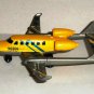Matchbox Sky Busters 2009 Twin Boom Yellow Diecast Toy Airplane Skybusters Loose Used