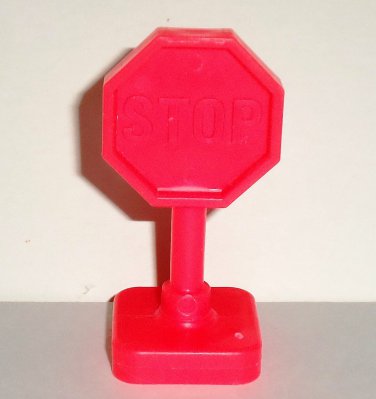 Fisher-Price Little People Stop Sign from #2500 Main Street Loose Used