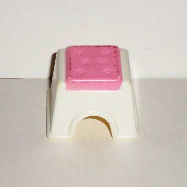 Fisher-Price 1994 Dream Doll House White and Pink Stool Dollhouse Loose Used