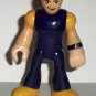 Fisher-Price Imaginext Man with Purple Yellow Outfit Action Figure Loose Used