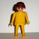 Playmobil 1974 Man in Yellow Brown Hair Figure Loose Used