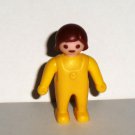 Playmobil Child in Yellow Brown Hair Figure Kid Baby Loose Used