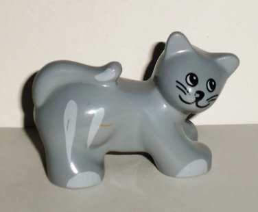 Lego Duplo Gray Cat Figure Loose Used