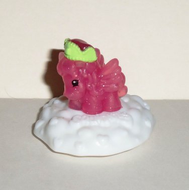McDonald's 2012 Squinkies Pegasus Pink on White Base Figure Only Happy Meal Toy Loose Used