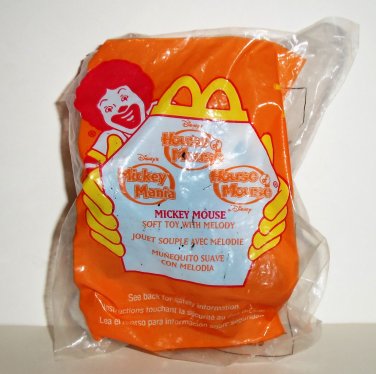 McDonald's 2001 Disney's House Of Mouse Mickey Mouse Soft Happy Meal Toy NIP