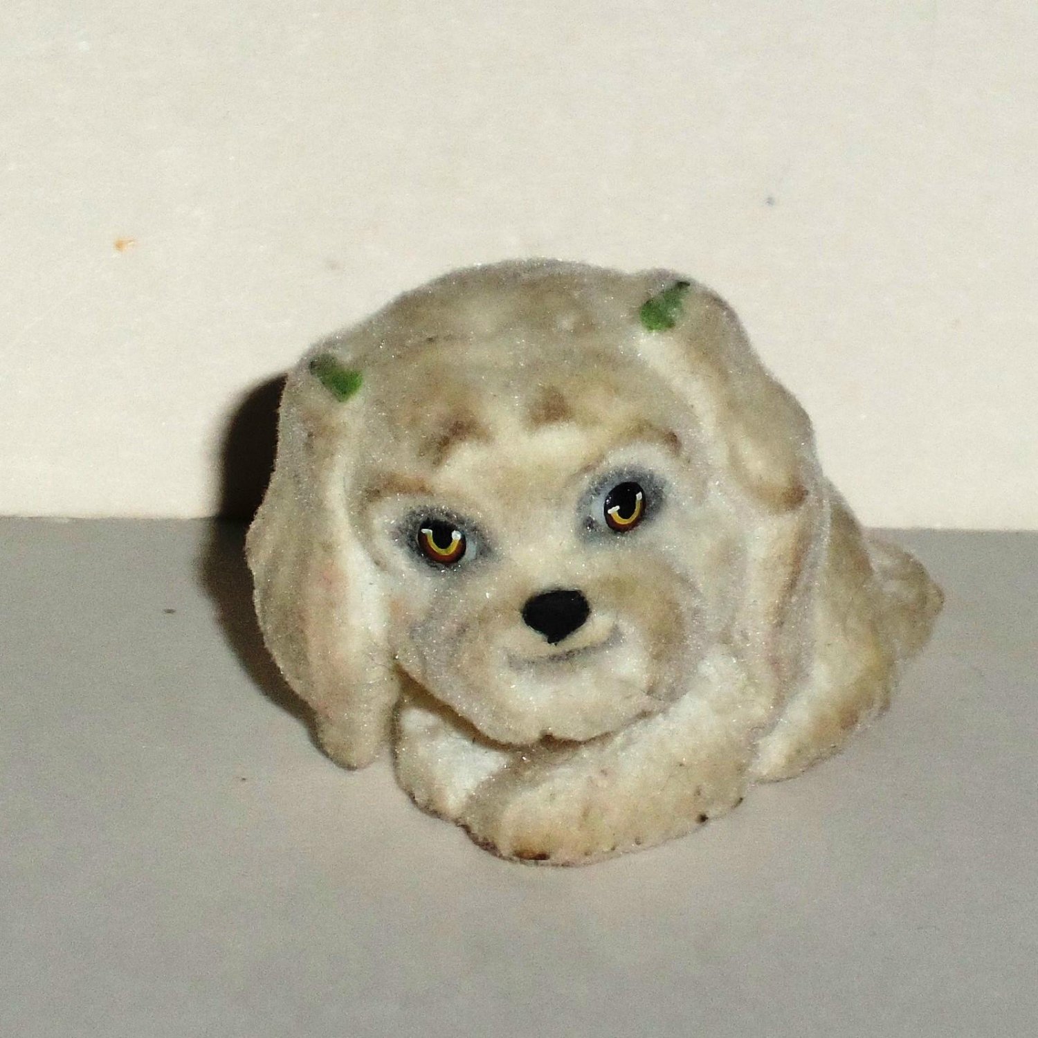 Puppy In My Pocket Maggie Maltese Flocked Dog Toy MEG Loose Used