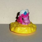 McDonald's 2012 Squinkies Unicorn Pink Figure on Yellow Base Only Happy Meal Toy Loose Used