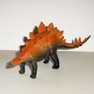 Megatoys Stegosaurus Black & Orange 6" Plastic Dinosaur Loose Used
