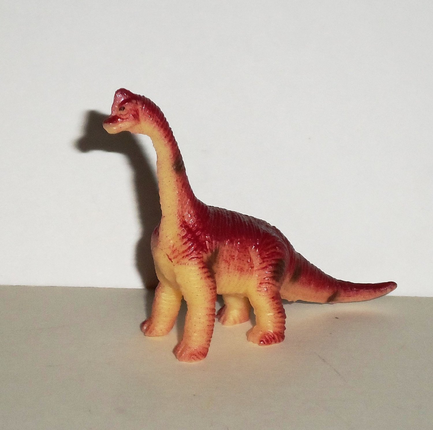 Brachiosaurus 2.25" Dark Orange Plastic Dinosaur Loose Used