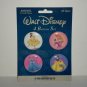 Walt Disney Princesses 4 Button Pin Set Cinderella Snow White Aurora Belle C&D Visionary