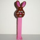 Pez Candy Dispenser Brown Bunny Rabbit Pink Body Loose Used