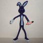 Bendable Purple Bunny Rabbit Figure Toy Loose Used