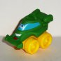 Playskool Wheel Pals Mini Green Race Car with Yellow Wheels Loose Used