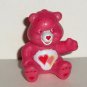 Care Bear Love-A-Lot Bear Sitting 1.75" PVC Figure Loose Used