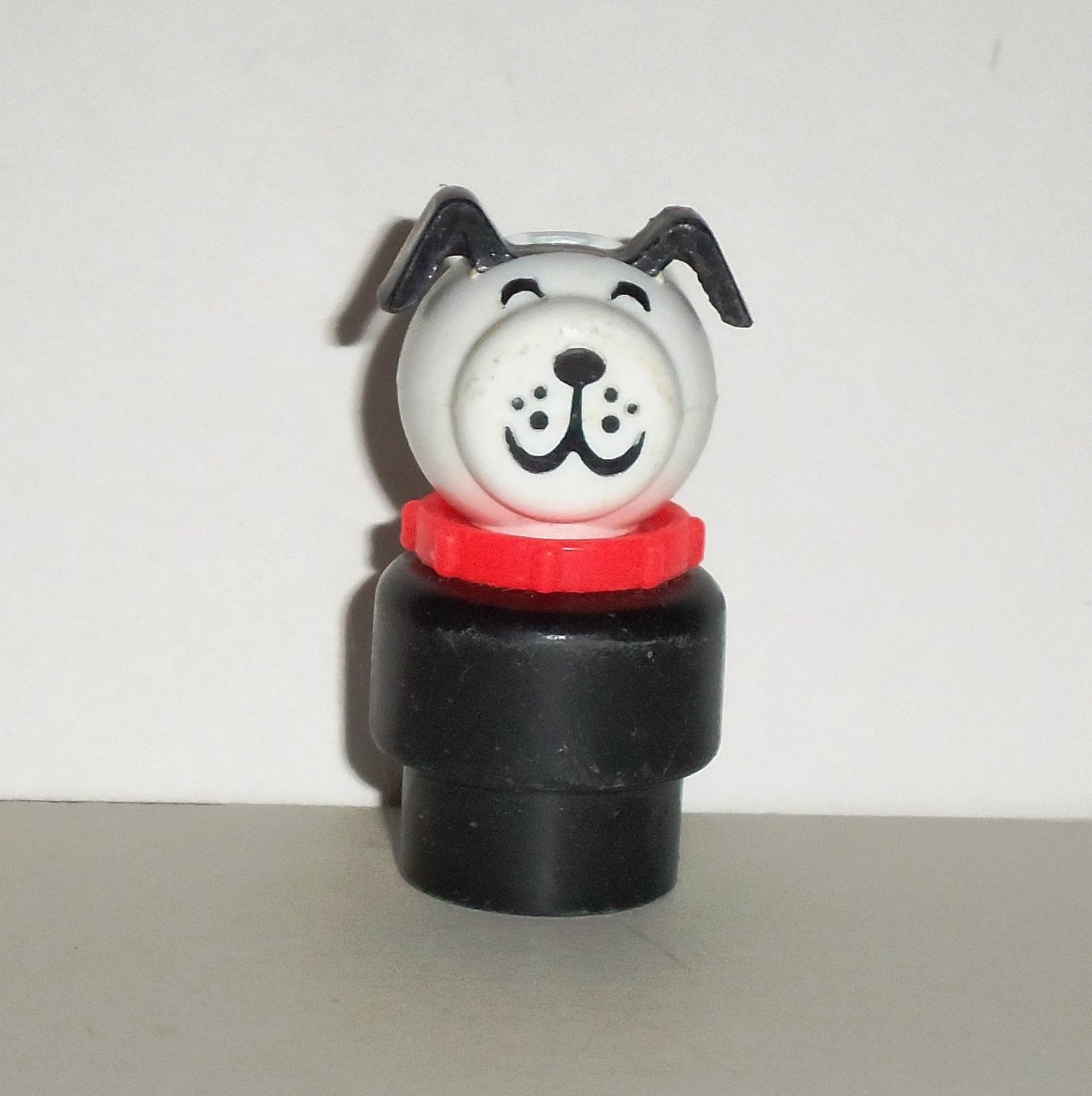 Fisher Price Little People Black & White Dog Figure 