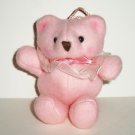Hallmark 1989 Pink Teddy Bear Plush Christmas Ornament Loose Used