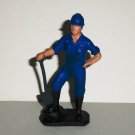 Remco 1986 1988 Plastic Worker with Shovel Figure Loose Used