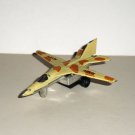 Khaki and Brown Diecast Navy Jet Airplane Loose Used