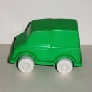 Green Hard Vinyl Truck with White Wheels Loose Used