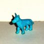 Blue German Shepherd Standing Plastic Dog Figure Loose Used