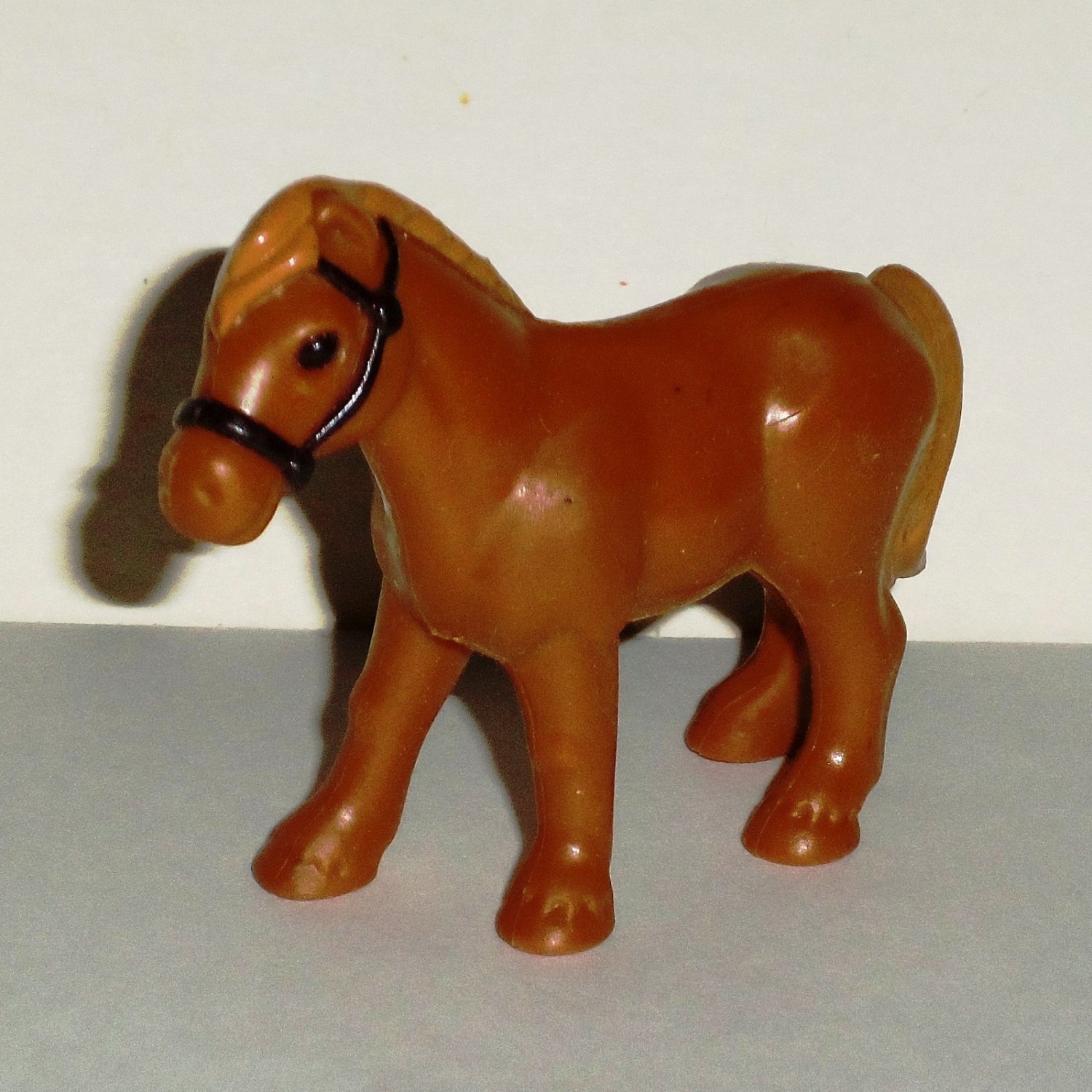 Brown Plastic PVC Horse Figure Toy Animal Loose Used