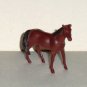 Brown Mini Plastic Horse Figure Toy Animal Loose Used