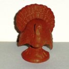 Brown Hard Rubber or Plastic Turkey Figure Toy Animal Loose Used